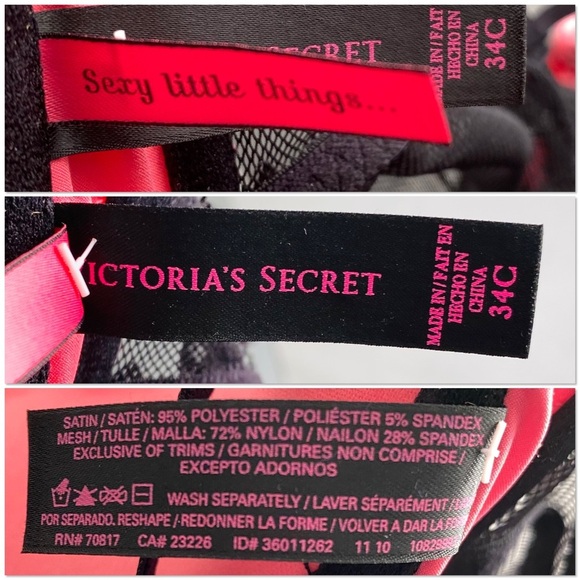 Victoria’s Secret Sexy Little Things black chemise with garters 34C - Picture 5 of 8